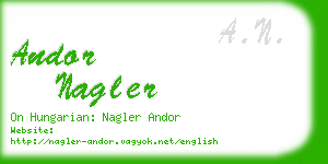 andor nagler business card